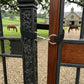3PC Ranch Gate Strap Latch Adjustable Webbing with Metal Clip 19.69 Inch Gate Lock Easy Install for Barn Horse Cattle Fencing, Black (black)