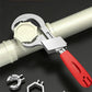 1set Multi-functional Wrenches Universal Large Open Faucet Wrench Bathroom Household Water Pipe Installation Tools,27 * 10cm(Red)