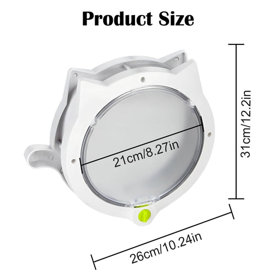 Indoor Cat Flap Door, 21cm/8.27in Opening
4 Locking Modes | Magnetic & Weatherproof | Thin Door & Wall | Easy Install |(white)