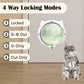 Indoor Cat Flap Door, 21cm/8.27in Opening
4 Locking Modes | Magnetic & Weatherproof | Thin Door & Wall | Easy Install |(white)