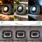 2Pack Solar Rock Lights Outdoor – Ash Gray Garden Stone Spotlights with IP65 Waterproof LED, Switchable Warm & Cool White, Auto On/Off for Pathway, Walkway, Yard & Patio(gray)