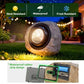 2Pack Solar Rock Lights Outdoor – Ash Gray Garden Stone Spotlights with IP65 Waterproof LED, Switchable Warm & Cool White, Auto On/Off for Pathway, Walkway, Yard & Patio(gray)