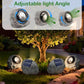2Pack Solar Rock Lights Outdoor – Ash Gray Garden Stone Spotlights with IP65 Waterproof LED, Switchable Warm & Cool White, Auto On/Off for Pathway, Walkway, Yard & Patio(gray)