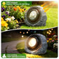 2Pack Solar Rock Lights Outdoor – Ash Gray Garden Stone Spotlights with IP65 Waterproof LED, Switchable Warm & Cool White, Auto On/Off for Pathway, Walkway, Yard & Patio(gray)