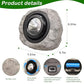 2Pack Solar Rock Lights Outdoor – Ash Gray Garden Stone Spotlights with IP65 Waterproof LED, Switchable Warm & Cool White, Auto On/Off for Pathway, Walkway, Yard & Patio(gray)