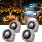 2Pack Solar Rock Lights Outdoor – Ash Gray Garden Stone Spotlights with IP65 Waterproof LED, Switchable Warm & Cool White, Auto On/Off for Pathway, Walkway, Yard & Patio(gray)