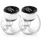 Hands-Free Wearable Electric Breast Pump for Moms on the Go with LED Display (white)