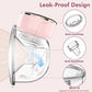 Hands-Free Wearable Electric Breast Pump for Moms on the Go with LED Display (white)