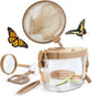 Kids Bug Catching Kit with Extendable Net, Magnifier & Observation Habitat – Outdoor Exploration Toy for Backyard & Camping (Brown)