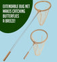 Kids Bug Catching Kit with Extendable Net, Magnifier & Observation Habitat – Outdoor Exploration Toy for Backyard & Camping (Brown)