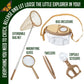 Kids Bug Catching Kit with Extendable Net, Magnifier & Observation Habitat – Outdoor Exploration Toy for Backyard & Camping (Brown)