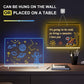 LED Light Up Drawing Board with 7 Highlight Markers & Stand, Erasable Acrylic Message Board for Kids Art, Office Notes & Home Decor (White)