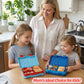 Kids Bento Lunch Box with 6 Compartments, BPA-Free, Microwave & Dishwasher Safe, Leak-Proof for School & Picnics (Blue)