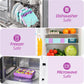 Kids Bento Lunch Box with 6 Compartments, BPA-Free, Microwave & Dishwasher Safe, Leak-Proof for School & Picnics (Green)