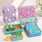 Kids Bento Lunch Box with 6 Compartments, BPA-Free, Microwave & Dishwasher Safe, Leak-Proof for School & Picnics (Purple)