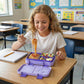 Kids Bento Lunch Box with 6 Compartments, BPA-Free, Microwave & Dishwasher Safe, Leak-Proof for School & Picnics (Purple)