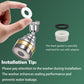 Multi-Function Rotating Faucet Aerator – 360° Swivel Kitchen Sink Extender with Adjustable Flow Modes, 3-inch & 7-inch Lengths, Anti-Splash Sprayer for Washing, Cleaning, and Filling (Silver,Long)