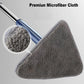360° Rotating Triangular Floor Mop with Auto-Squeeze System – Easy Twist, No-Hand Squeezing, Reusable Microfiber Cloths for Hard Floors, Windows, and Corners (Blue)
