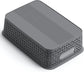 8-Pack Woven Plastic Storage Baskets for Bathroom Vanity, Kitchen Pantry & Office Desk Organization (Grey)