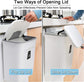 Hanging Kitchen Compost Bin with Lid for Cabinet Door or Wall, No-Drill Adhesive Mount, Odor-Proof & Space-Saving (White)