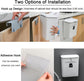 Hanging Kitchen Compost Bin with Lid for Cabinet Door or Wall, No-Drill Adhesive Mount, Odor-Proof & Space-Saving (White)