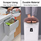 Hanging Kitchen Compost Bin with Lid for Cabinet Door or Wall, No-Drill Adhesive Mount, Odor-Proof & Space-Saving (White)