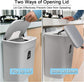 Hanging Kitchen Compost Bin with Lid for Cabinet Door or Wall, No-Drill Adhesive Mount, Odor-Proof & Space-Saving (Grey)