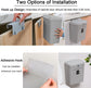 Hanging Kitchen Compost Bin with Lid for Cabinet Door or Wall, No-Drill Adhesive Mount, Odor-Proof & Space-Saving (Grey)