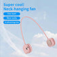 Portable Neck Fan with 5-Speed Adjustable Cooling – Lightweight Rechargeable Bladeless Fan for Travel, Outdoor, Gym, Office Use – Ultra-Quiet & Foldable (Pink)