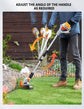Ergonomic Weed Eater Handle Extension with Adjustable Angle and Shoulder Strap, Durable Aluminum Alloy Grip for Lawn Trimmer (White)