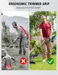 Ergonomic Weed Eater Handle Extension with Adjustable Angle and Shoulder Strap, Durable Aluminum Alloy Grip for Lawn Trimmer (White)
