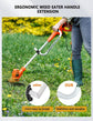 Ergonomic Weed Eater Handle Extension with Adjustable Angle and Shoulder Strap, Durable Aluminum Alloy Grip for Lawn Trimmer (White)