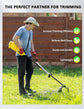 Ergonomic Weed Eater Handle Extension with Adjustable Angle and Shoulder Strap, Durable Aluminum Alloy Grip for Lawn Trimmer (White)