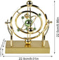 Celestial Orbit Perpetual Motion Pendulum, Kinetic Art Desk Decor 3D Space,Battery Powered Perpetual Motion Machine, Kinetic Art Desk Decor Science, Magnetic Balance Model for Home Or Office (Gold)