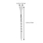 Golf Tee Pack of 100 with Measurement Scale – White Plastic Tees for Driving Range, Practice & Tournament Use (White)