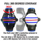 360° Golf Ball Line Marker with 2 Pens – Full Coverage Alignment Tool for Putt, Driver & Irons (Blue)