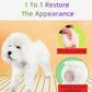 Pet Behavioral Support Doll – Realistic Canine Companion Toy for Stress Relief, Made of TPE Silicone & Soft Fur, Stable Suction Base, 1:1 Anatomical Design, for Small to Medium Dogs (White, Channel Height 13cm)