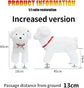 Pet Behavioral Support Doll – Realistic Canine Companion Toy for Stress Relief, Made of TPE Silicone & Soft Fur, Stable Suction Base, 1:1 Anatomical Design, for Small to Medium Dogs (White, Channel Height 13cm)
