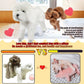 Pet Behavioral Support Doll – Realistic Canine Companion Toy for Stress Relief, Made of TPE Silicone & Soft Fur, Stable Suction Base, 1:1 Anatomical Design, for Small to Medium Dogs (White, Channel Height 18cm)