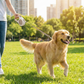 Retractable Dog Leash – 16.5 ft Automatic Walking Lead with One-Hand Brake Lock & Anti-Tangle Nylon Tape – Heavy-Duty 55 lb Capacity – Ideal for Small to Medium Dogs (Brown)