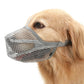 Soft Mesh Dog Muzzle for Small Medium Large Dogs – Breathable Adjustable Anti-Bite Chewing Guard with Overhead Strap – Fits Labrador, German Shepherd, Golden Retriever – 5 Sizes (Grey,XL)