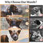 Soft Mesh Dog Muzzle for Small Medium Large Dogs – Breathable Adjustable Anti-Bite Chewing Guard with Overhead Strap – Fits Labrador, German Shepherd, Golden Retriever – 5 Sizes (Grey,XS)