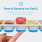 4-Pack Ice Cube Trays with 14-Cavity Design, Flexible Silicone Bases, Removable Lid, Stackable Structure, and Easy-Press Release for Home Freezer Use—Ideal for Drinks, Smoothies, and Meal Prep (Blue)