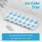 4-Pack Ice Cube Trays with 14-Cavity Design, Flexible Silicone Bases, Removable Lid, Stackable Structure, and Easy-Press Release for Home Freezer Use—Ideal for Drinks, Smoothies, and Meal Prep (Blue)