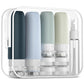 16-Piece Travel Bottle Set with Leak-Proof Silicone Squeeze Bottles – Reusable Toiletry Containers for Shampoo, Lotion, Makeup Remover (Grey)  | Other Colors Available in Store