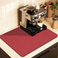 Kitchen Counter Mat for Coffee Maker – Absorbent & Quick-Dry Bar Pad with Non-Slip Backing, Protective Surface for Espresso Machine, Dish Drying Mat (Red,50*80cm)