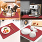 Kitchen Counter Mat for Coffee Maker – Absorbent & Quick-Dry Bar Pad with Non-Slip Backing, Protective Surface for Espresso Machine, Dish Drying Mat (Red,50*80cm)