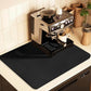 Kitchen Counter Mat for Coffee Maker – Absorbent & Quick-Dry Bar Pad with Non-Slip Backing, Protective Surface for Espresso Machine, Dish Drying Mat (Black,30*50cm)