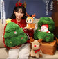 Christmas 4-in-1 Plush Set (Tree + Santa + Reindeer): Perfect Birthday/Christmas/Party Gift for Boys, Girls & Adults