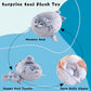 Gray Chubby Seal Plush Pillow with 4 Baby Seals Inside: Soft Stuffed Animal for Kids, Hug Pillow & Room Decor – Perfect Gift for Children